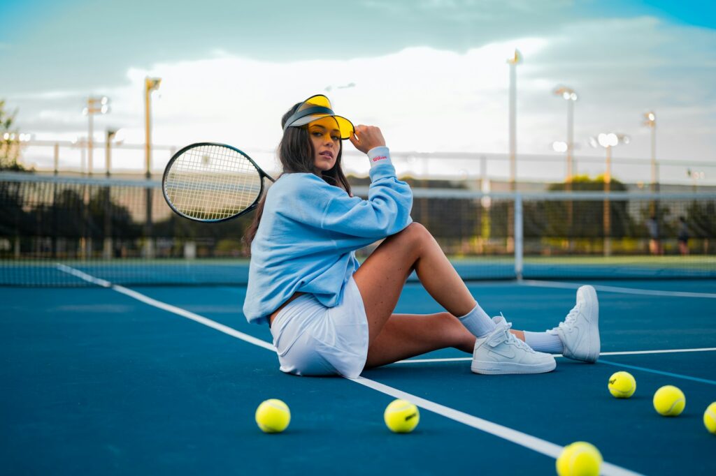 Court to street tennis style outfit