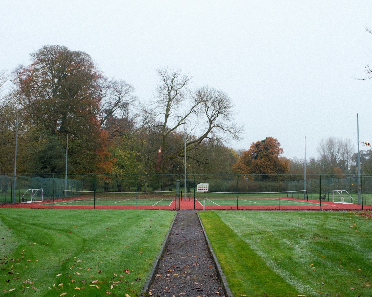 Tennis whites at a traditional grass court